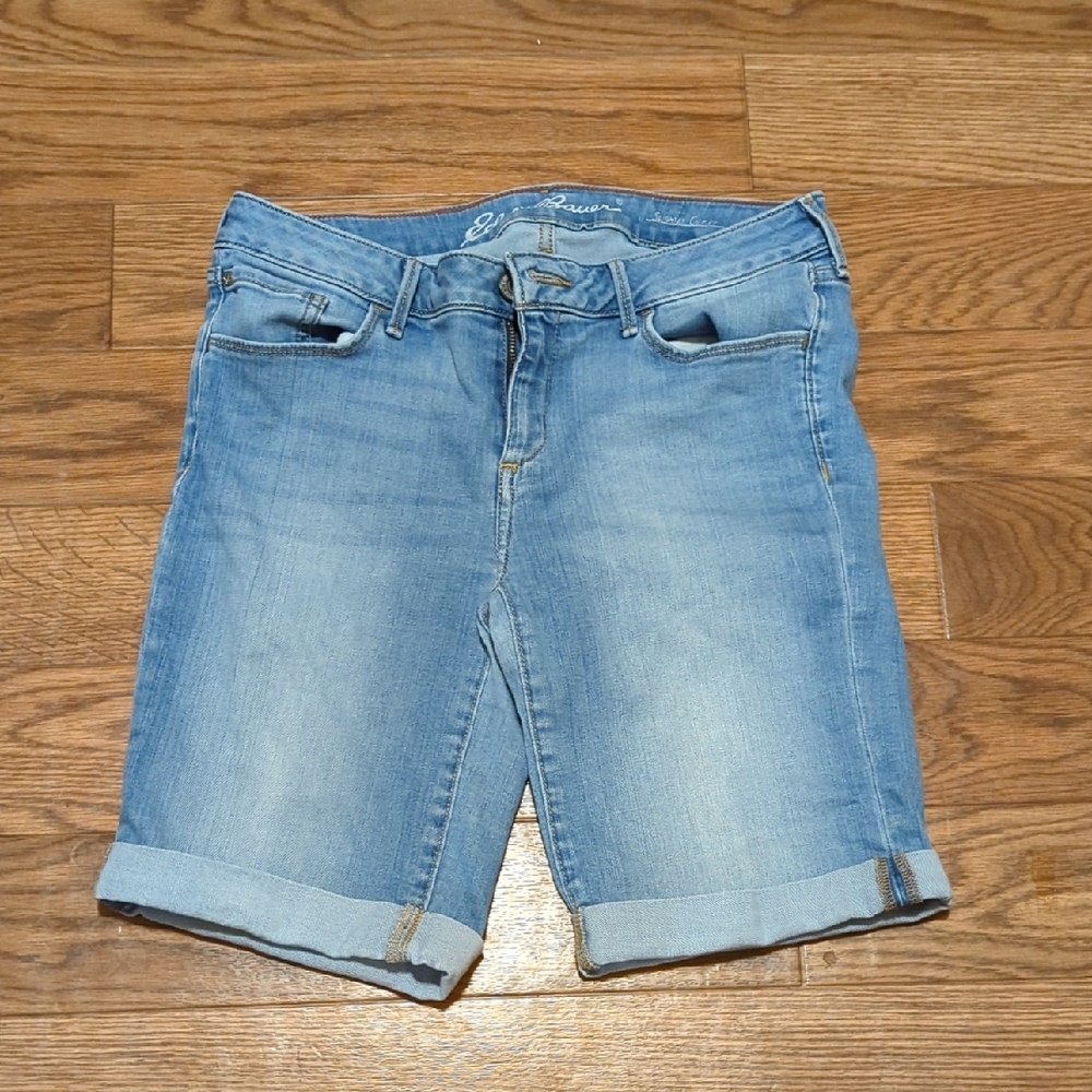 4/$20 Women's Blue Denim Eddie Bauer Shorts